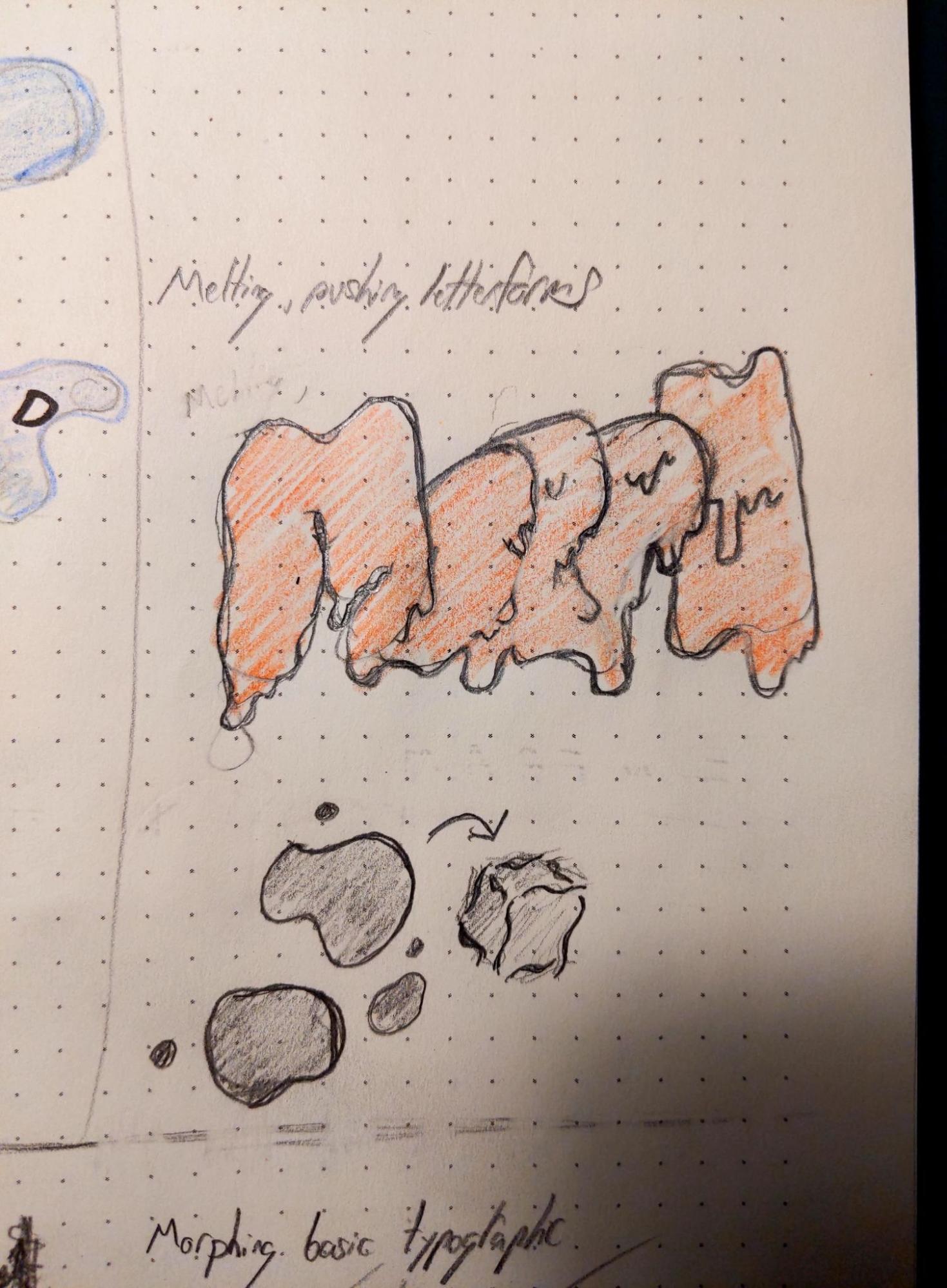 initial sketches for morph